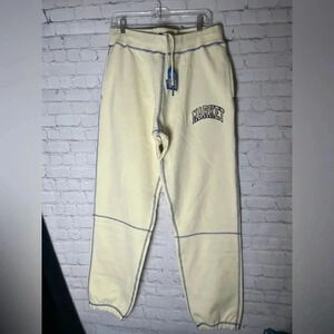 NWT MARKET STUDIOS Triple Stitch Cream Sweatpants Mens Size XXL